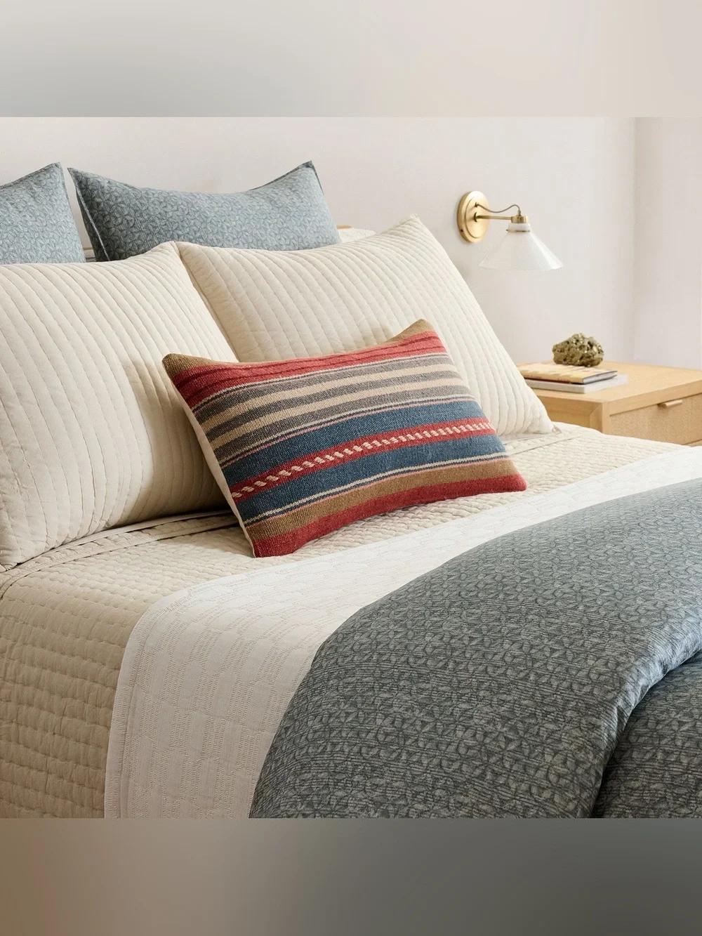 West Elm Lucie Floral Duvet Cover Full/Queen Size Blue Ocean NEW